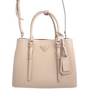 Prada Saffiano Cuir double handle Shoulder bag Pink